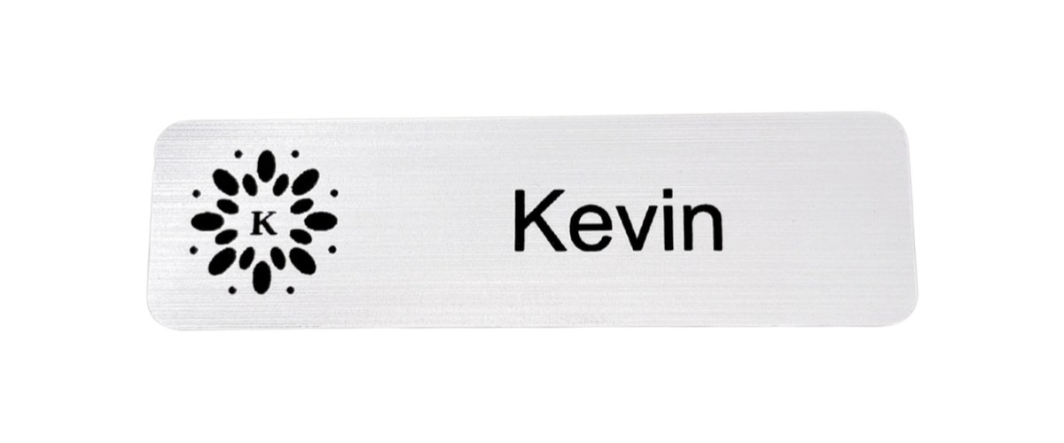 Acrylic Name Tag Medium (1 Line) · Satin Brush Silver